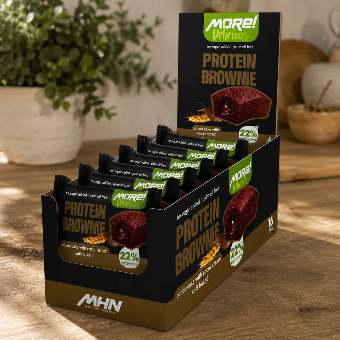 Протеиново брауни без захар 40 г - MORE Delicious Protein Brownie