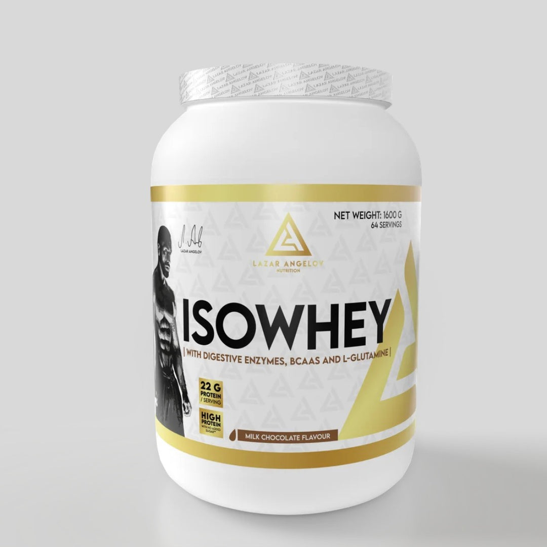 Lazar Angelov IsoWhey | Whey Protein Isolate with Digestive Enzymes, BCAA & Glutamine 1.6 kg /64 doses