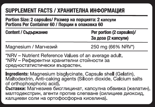 Fitholic Professional Magnesium Bisglycinate| Highly Absorbable Magnesium 120 caps - GetMorePower.bg