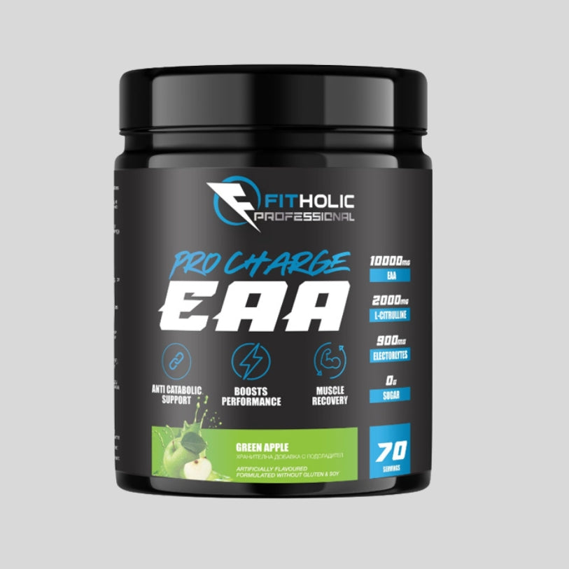 Fitholic Professional Pro Charge EAA Essential Amino Acids 1120 гр / 70 дози - GetMorePower.bg