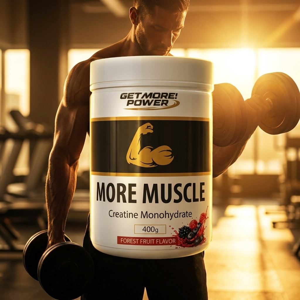Get MORE MUSCLE - Creatine Monohydrate / 400 g Forest Fruits - GetMorePower.bg